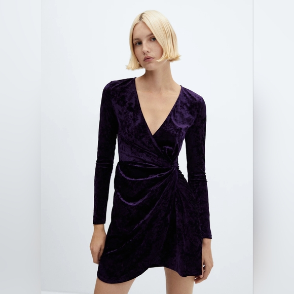 MANGO Velvet mini dress - Picture 8 of 8